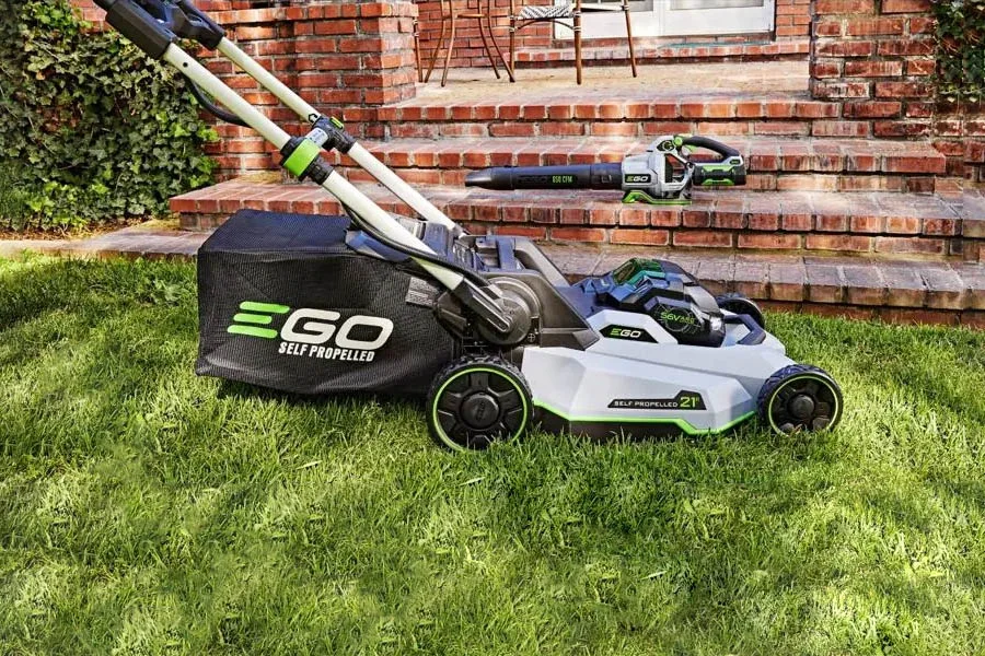 self powered lawn mower